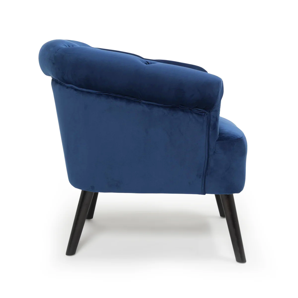 Velvet Blue Sara Accent Chair