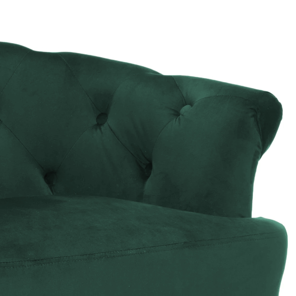 Velvet Bottle Green Sara Accent Chair