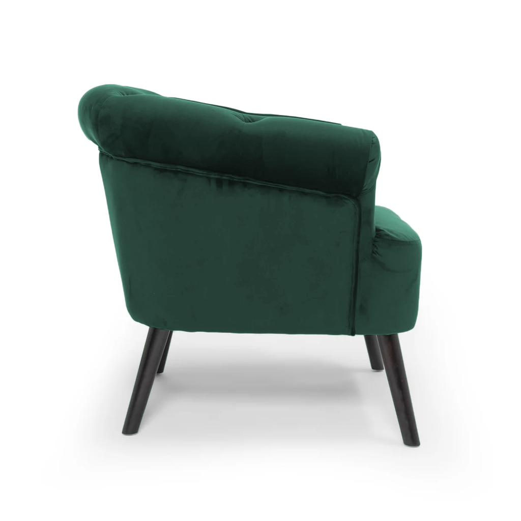 Velvet Bottle Green Sara Accent Chair