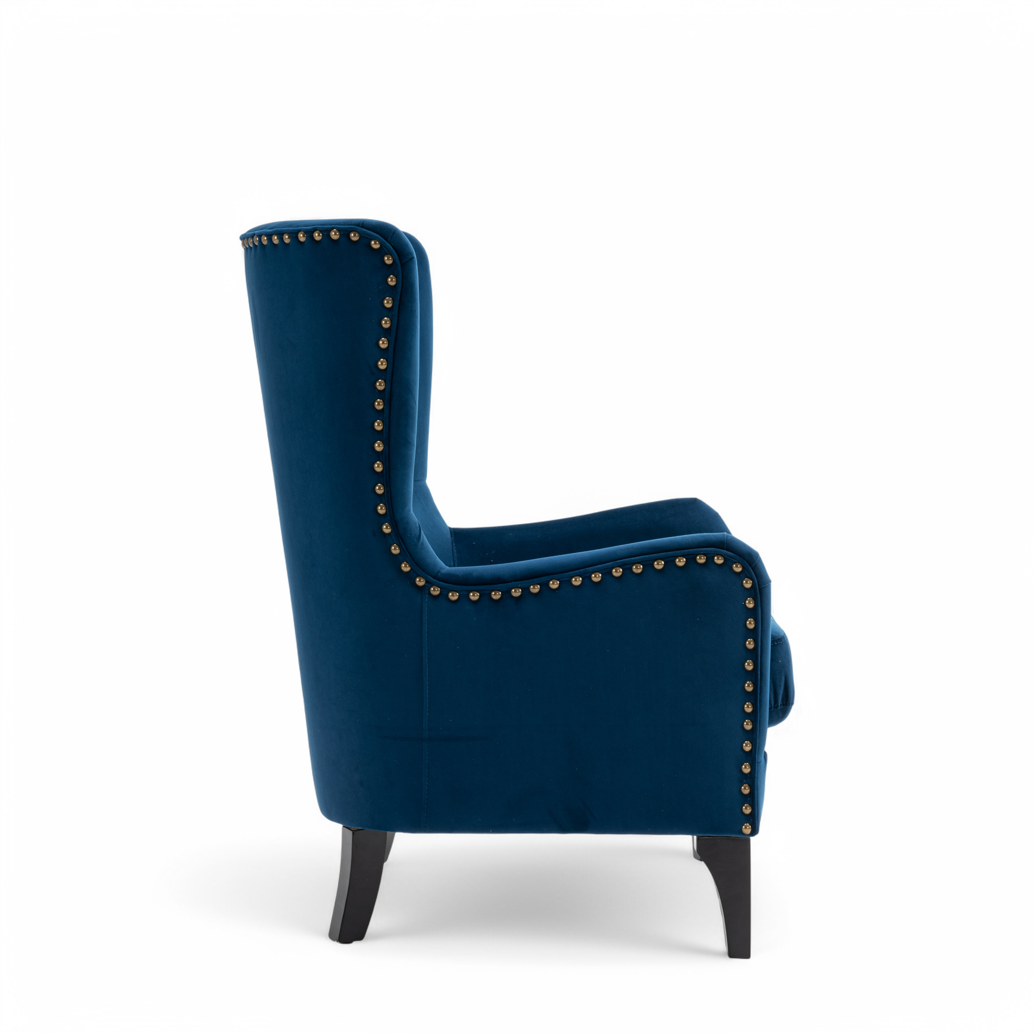 Wingback Chair Blue Side Chairs Wingback Armchair Sapphire Blue