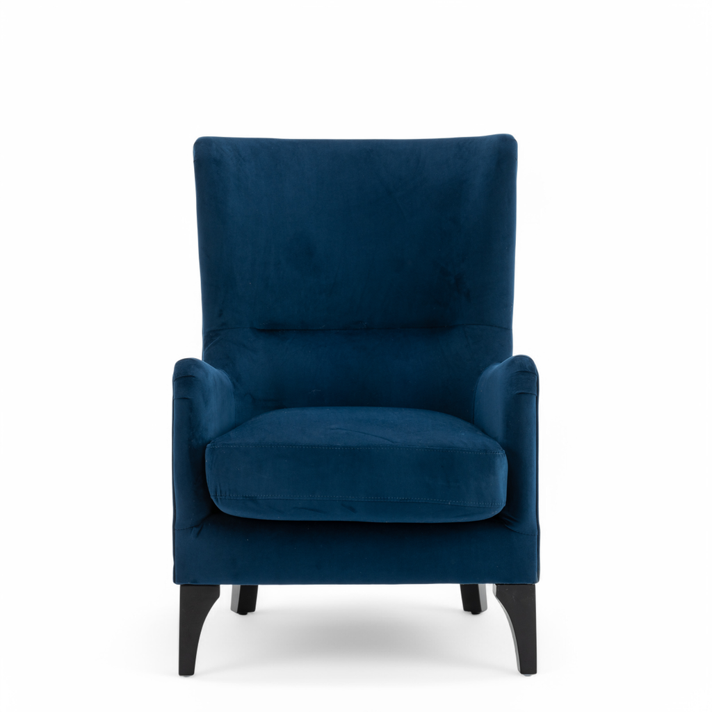 Velvet Blue Segovia Accent Chair Front