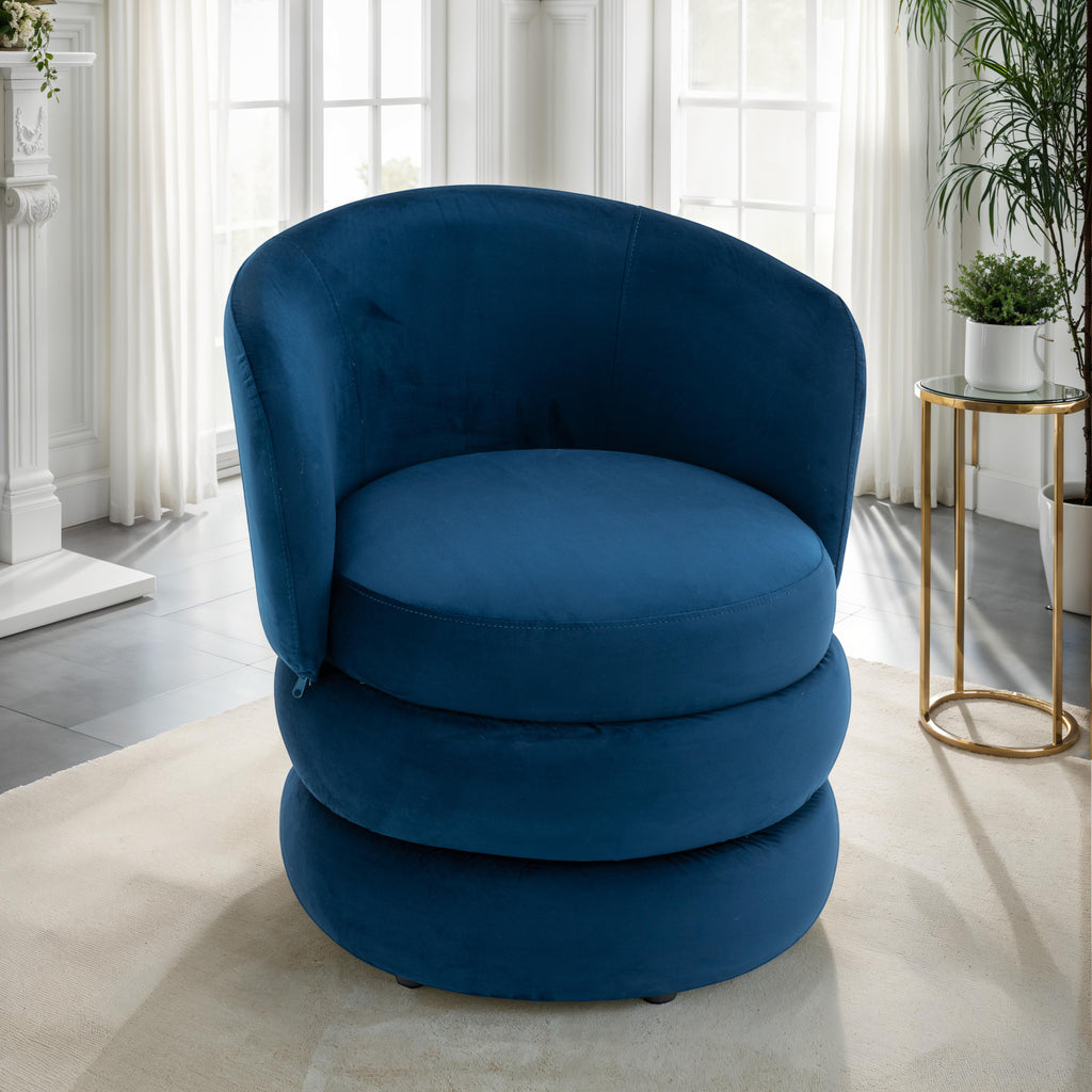 Velvet Blue Tilly Accent Swivel Chair Background