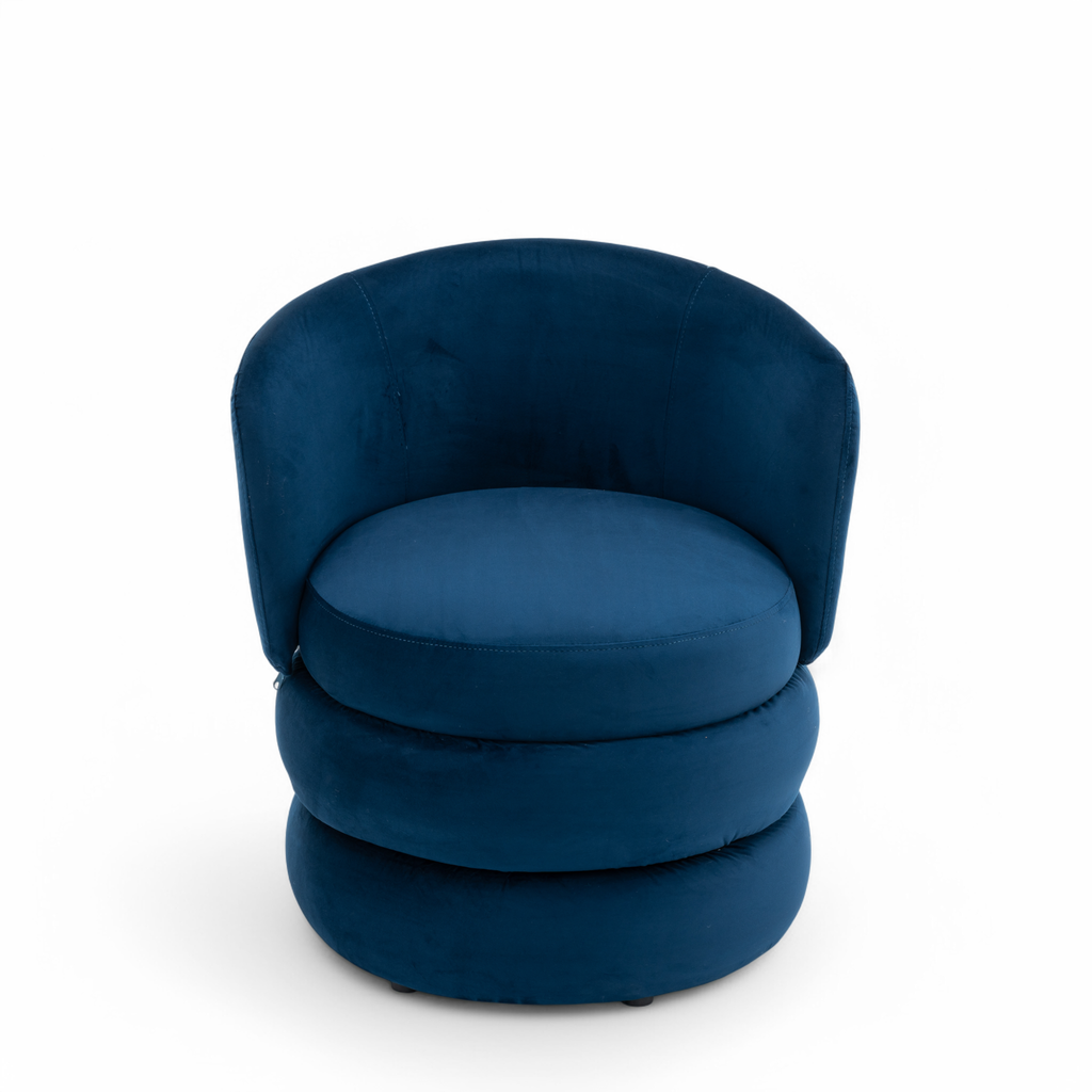 Velvet Blue Tilly Accent Swivel Chair