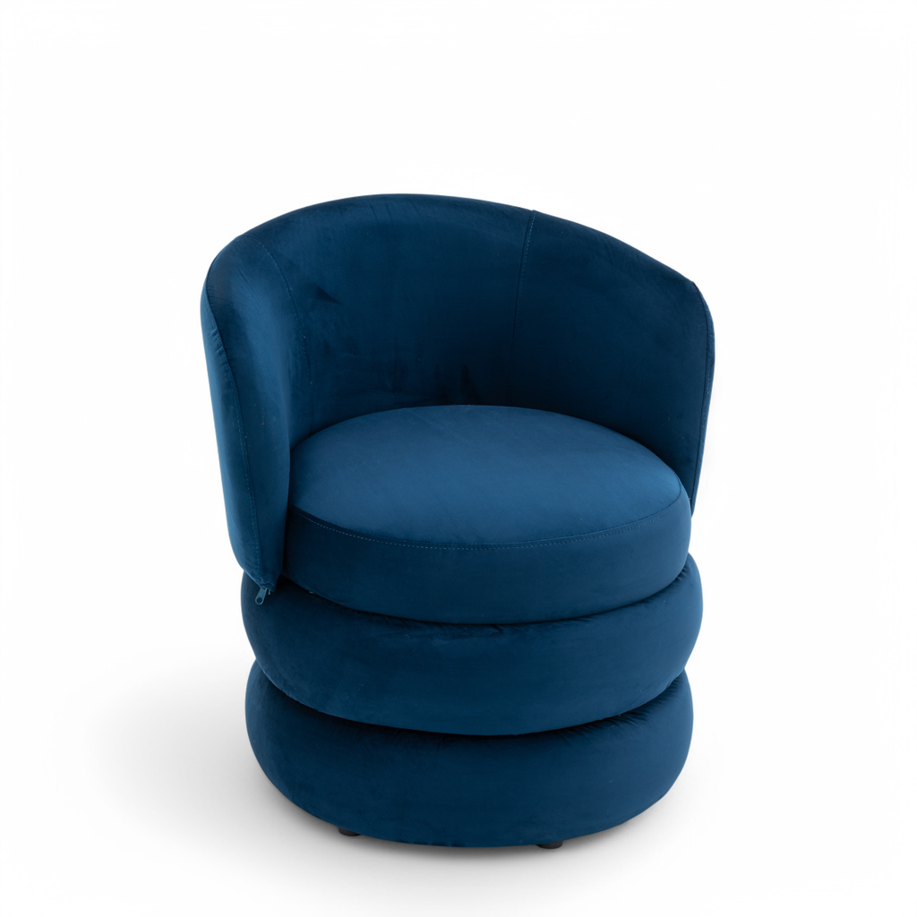 Velvet Blue Tilly Accent Swivel Chair