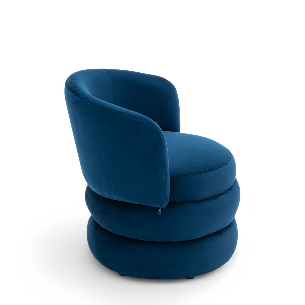Velvet Blue Tilly Accent Swivel Chair