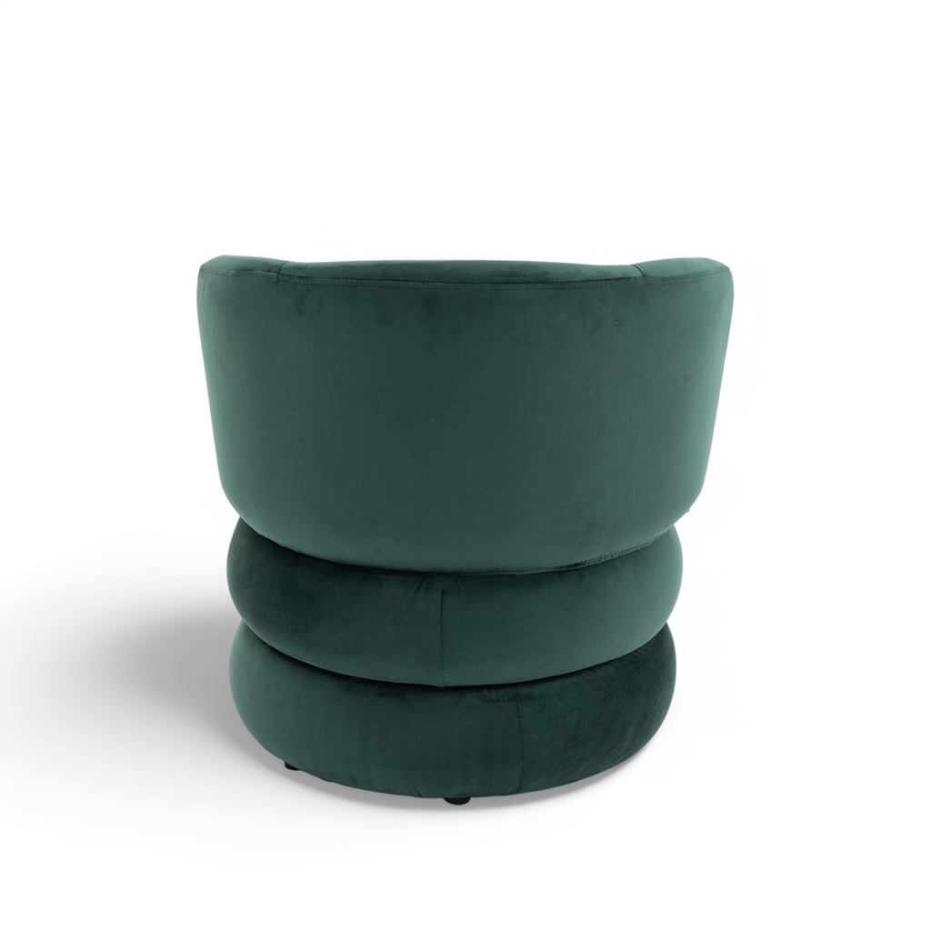 Velvet Bottle Green Tilly Accent Swivel Chair