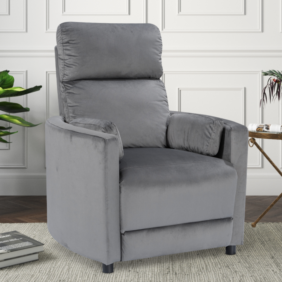 Velvet Bottle Green Margot Manual Recliner Chair