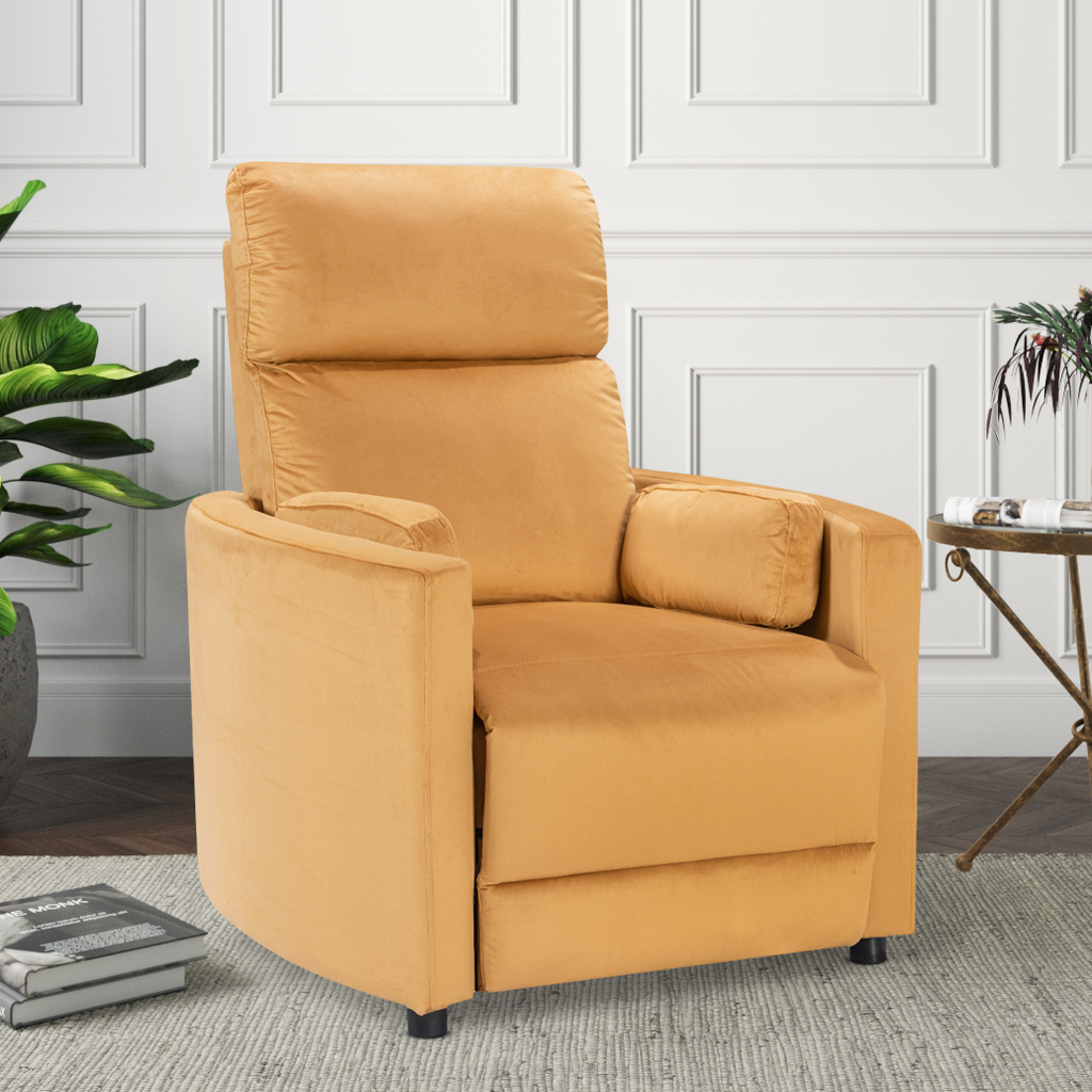 Velvet Gold Margot Manual Recliner Chair Background