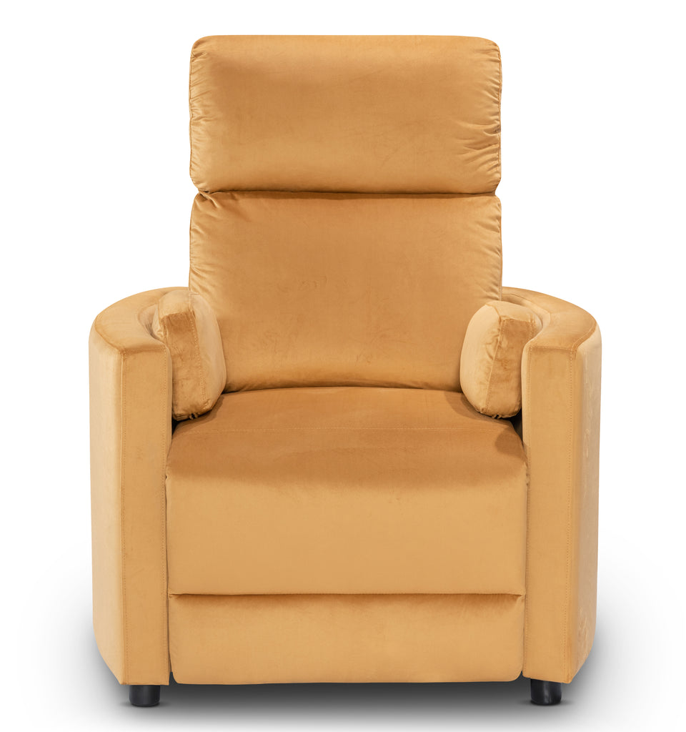 Velvet Gold Margot Manual Recliner Chair Front