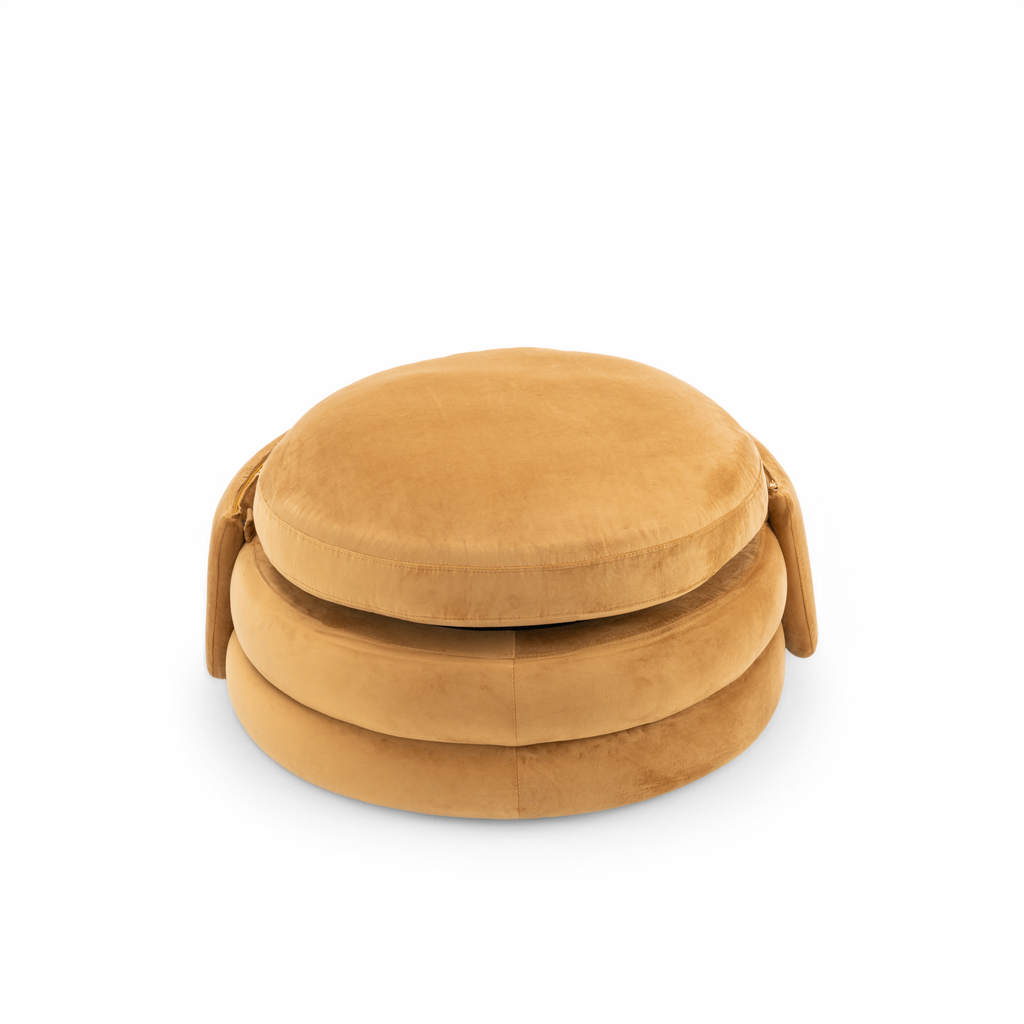 Velvet Gold Teri Accent Swivel Chair Backrest Down