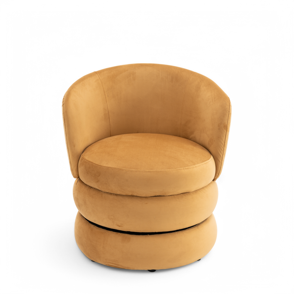 Velvet Gold Tilly Accent Swivel Chair