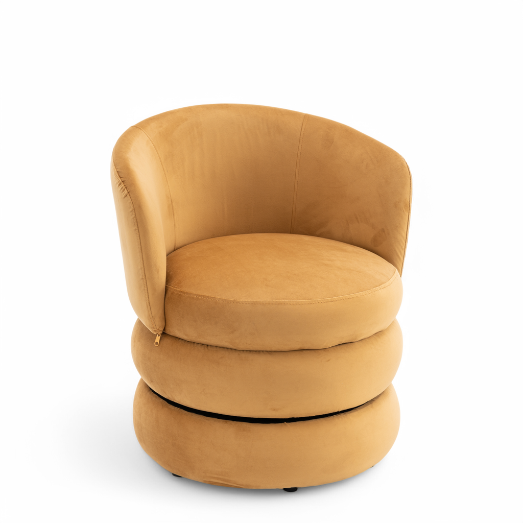 Velvet Gold Tilly Accent Swivel Chair