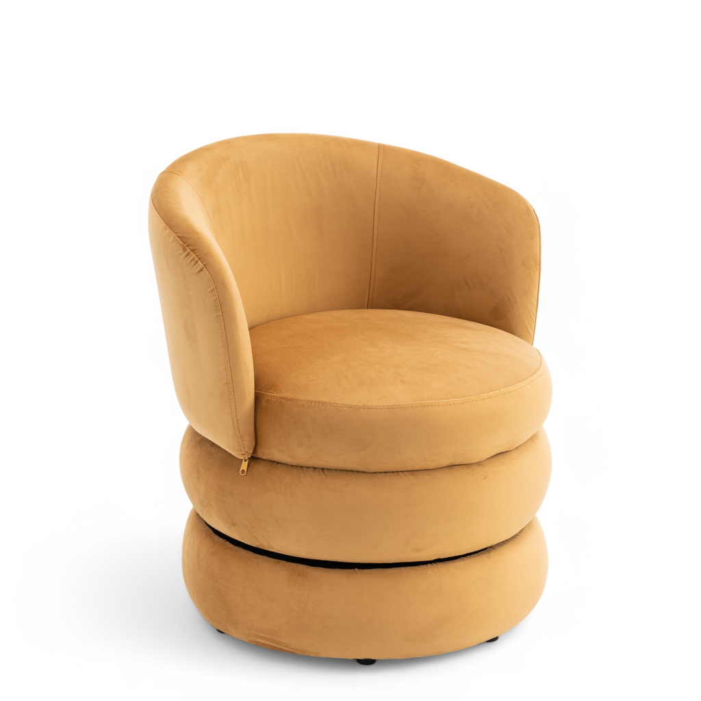 Velvet Gold Tilly Accent Swivel Chair