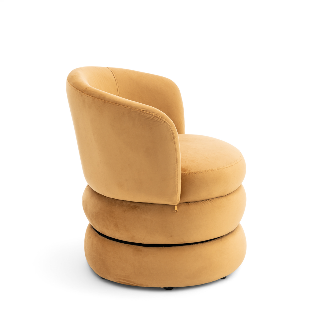 Velvet Gold Tilly Accent Swivel Chair