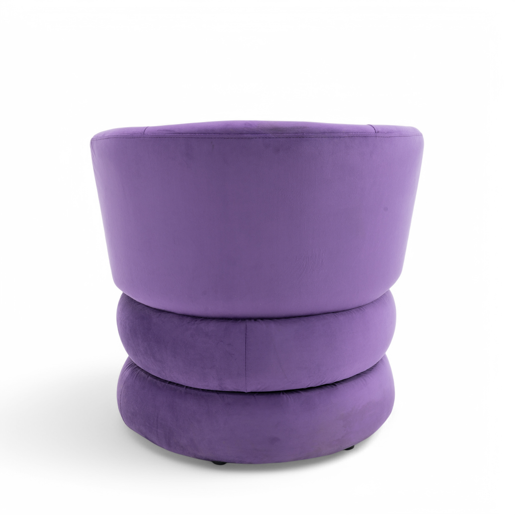 Velvet Purple Tilly Accent Swivel Chair