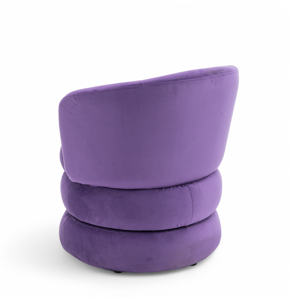 Velvet Purple Tilly Accent Swivel Chair