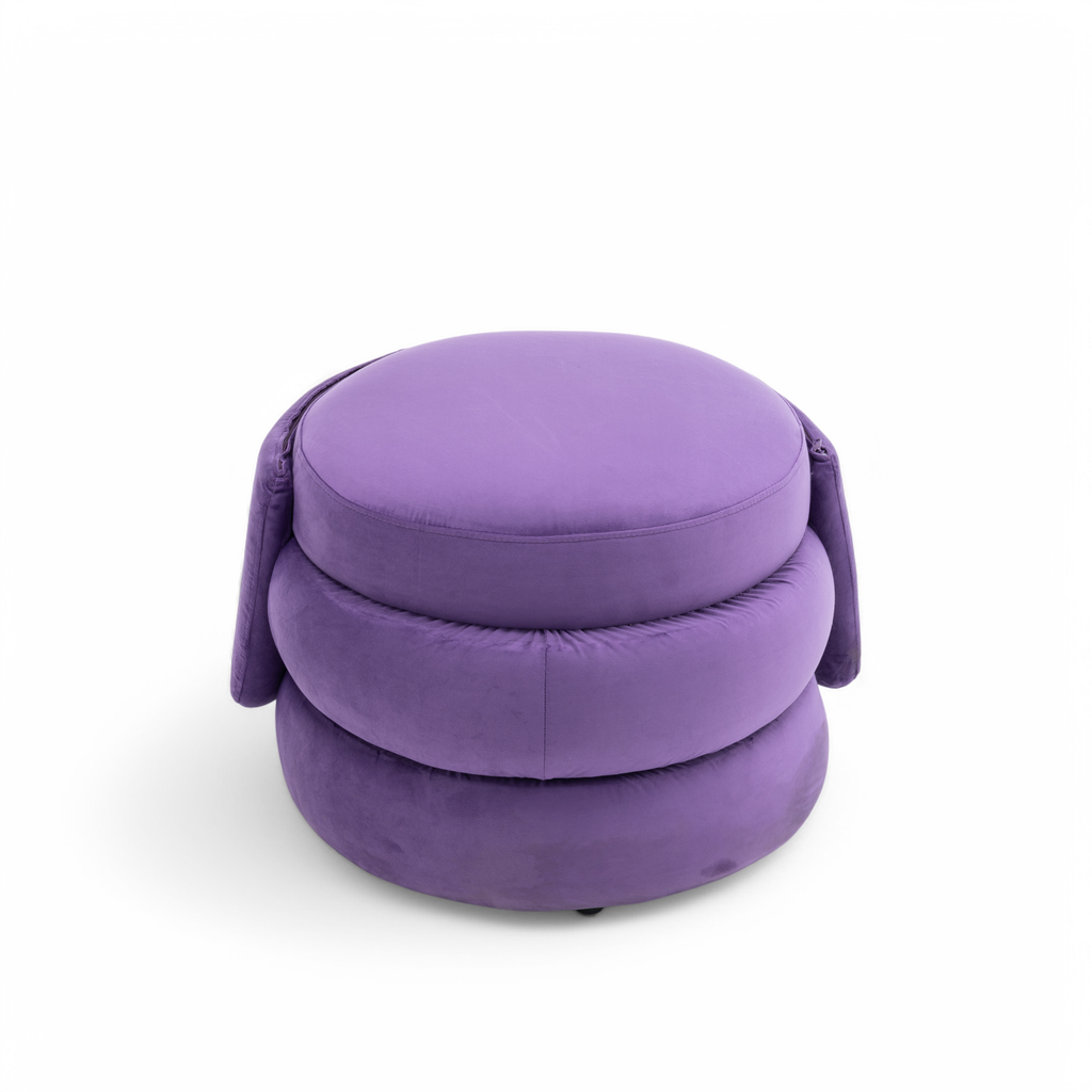Velvet Purple Tilly Accent Swivel Chair