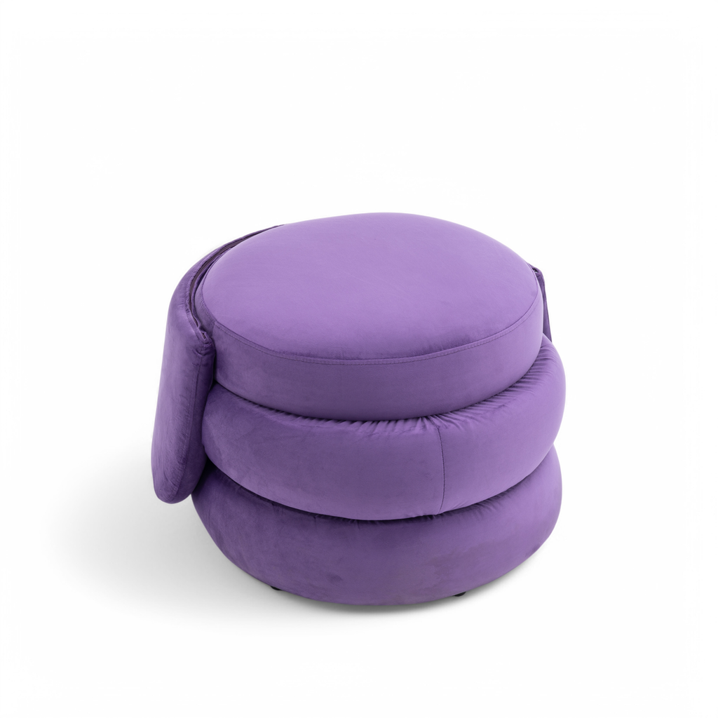 Velvet Purple Tilly Accent Swivel Chair