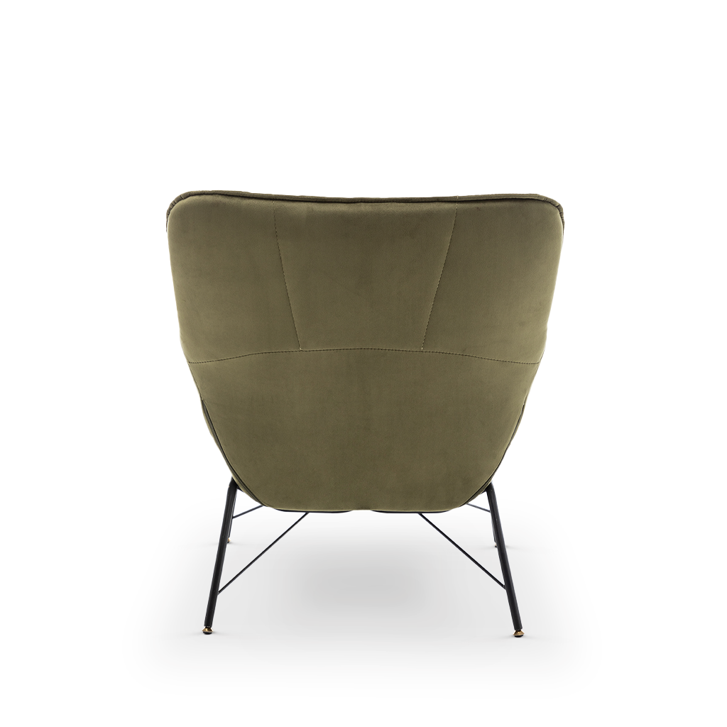 Velvet Sage Green Eliana Accent Chair Back