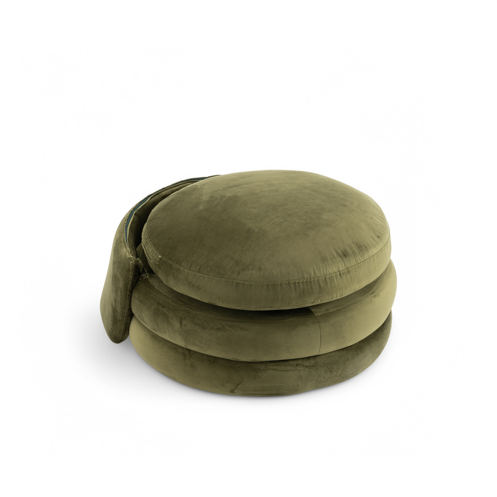 Velvet Sage Green Teri Accent Swivel Chair Backrest Down