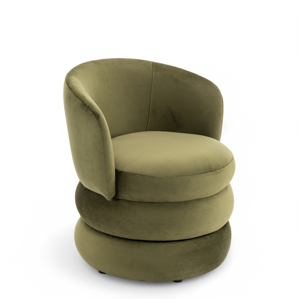 Velvet Sage Green Tilly Accent Swivel Chair