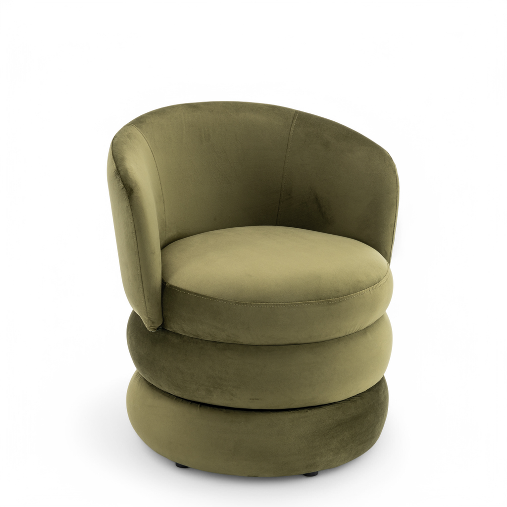 Velvet Sage Green Tilly Accent Swivel Chair