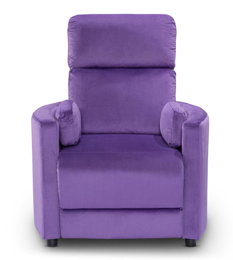 Velvet Purple Margot Manual Recliner Chair Front