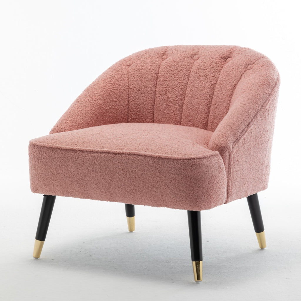 Fabric Boucle / Teddy Dark Pink Kensington Accent Chair