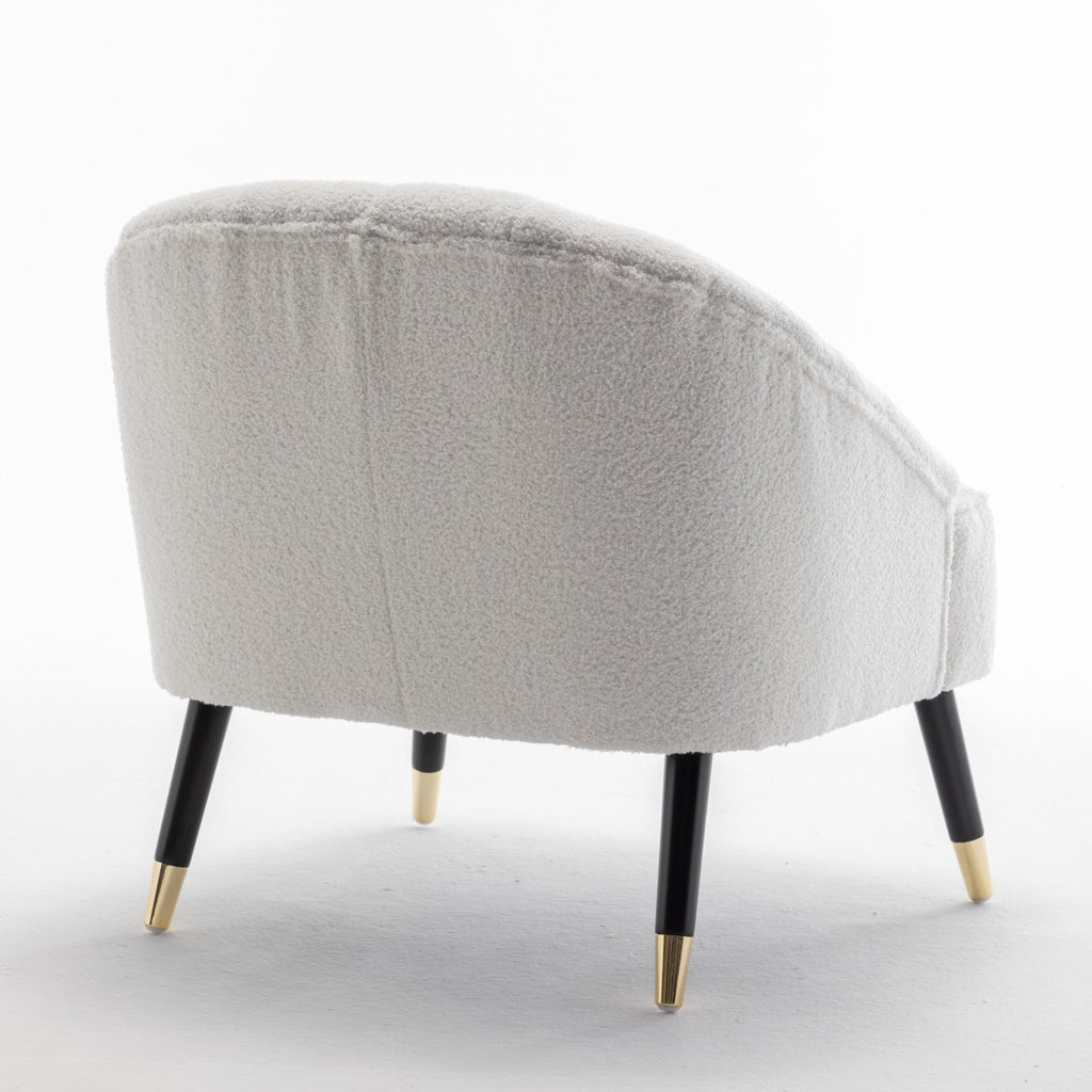 Fabric Boucle / Teddy White Kensington Accent Chair