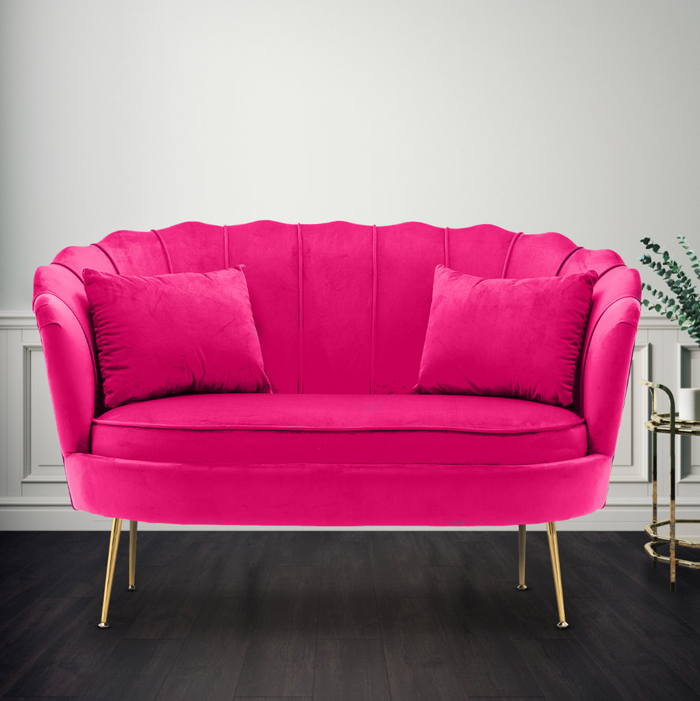 Velvet Dark Pink Seat Daisy Accent Chair – Stunning Chairs