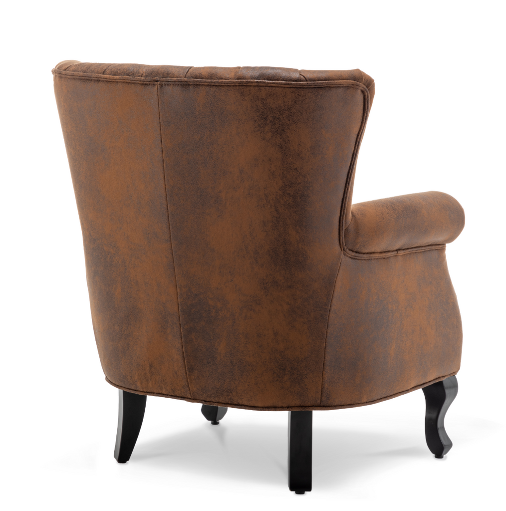 Leather Air Suede Brown Jemma Accent Chair