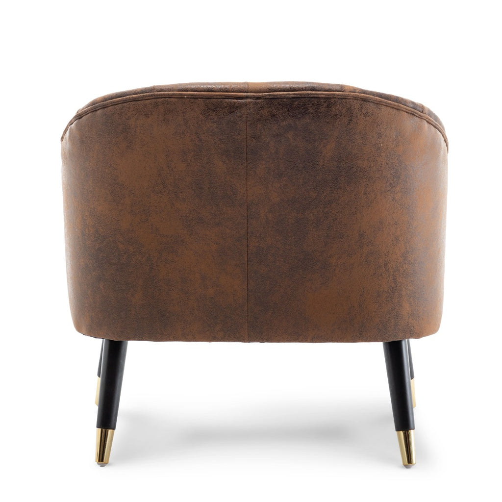 Leather Air Suede Brown Kensington Accent Chair