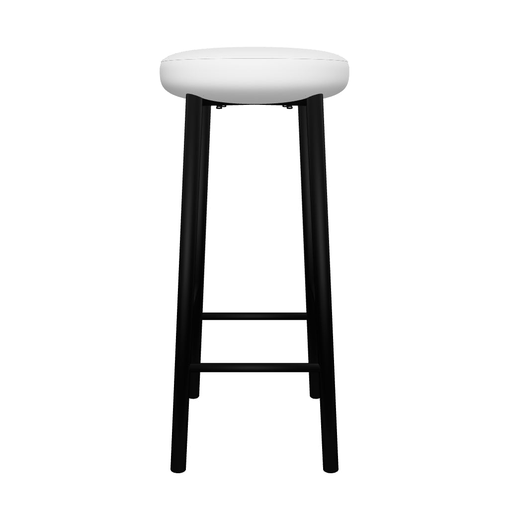 Teddy Boucle Fabric White Rocco Bar Stool