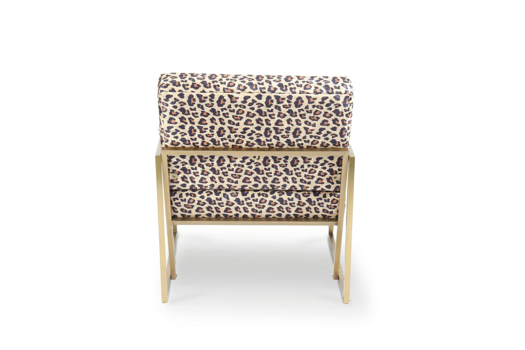 Fabric Leopard Animal Print Rialta Stylish Retro Occasional Chair - Smaller Size