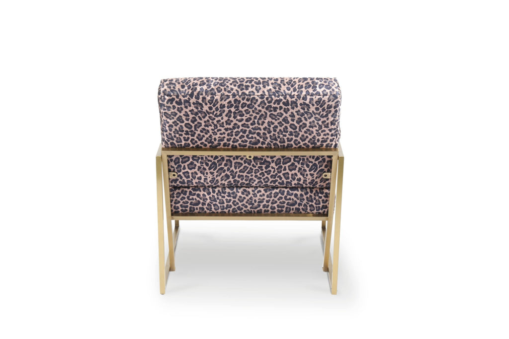 Fabric Leopard Print Rialta Stylish Retro Occasional Chair - Smaller Size