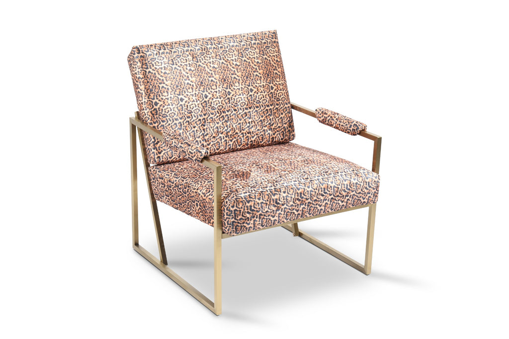 Fabric Snakeskin Animal Print Rialta Stylish Retro Occasional Chair - Smaller Size