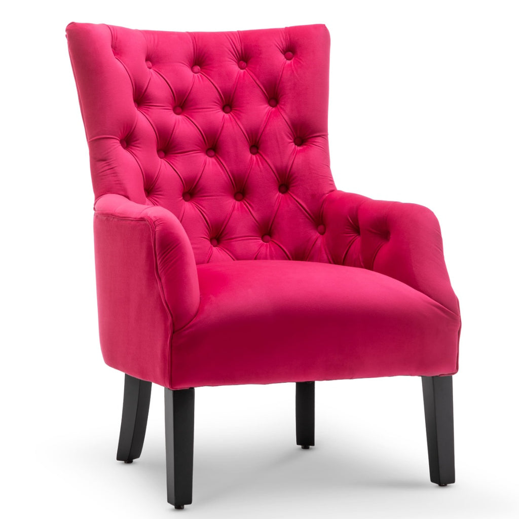 velvet-dark-pink-gabriella-accent-chair