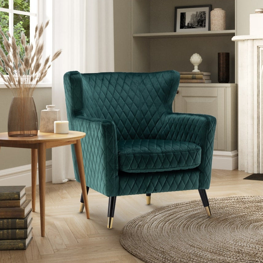 Velvet green arm chair hotsell