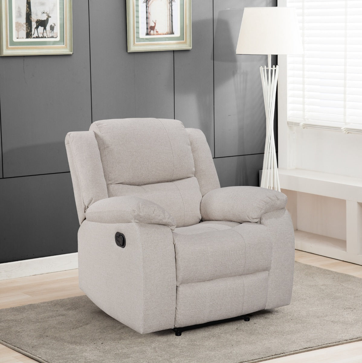 Naples gray rocker deals recliner