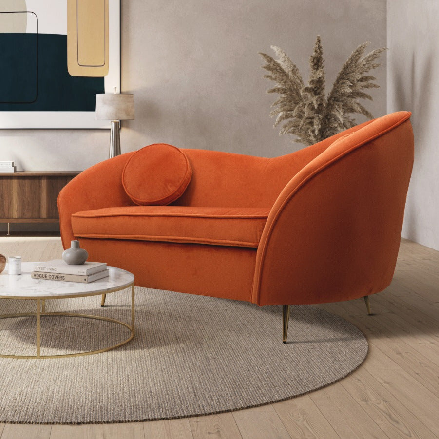 Velvet Orange Seat Sofia Accent Chair – Stunning Chairs