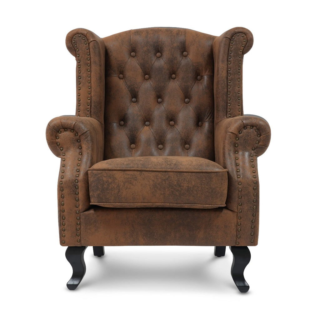 leather-air-suede-balmoral-wing-back-chair-with-buttons-brown-suede