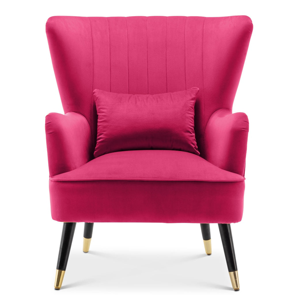 velvet-dark-pink-camila-accent-wingback-chair-with-footstool