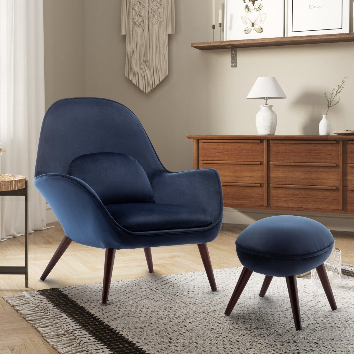 Navy modern chair new arrivals