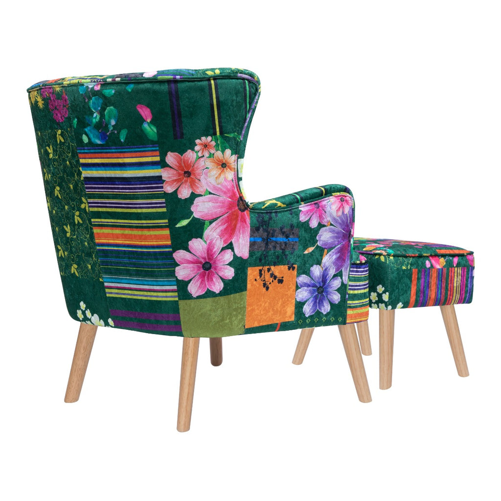 fabric-green-patchwork-abigail-accent-wingback-chair-with-footstool