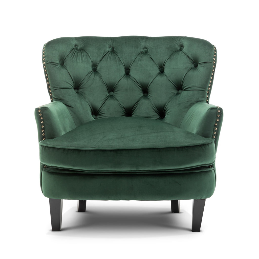 velvet-bottle-green-buttoned-ava-accent-chair