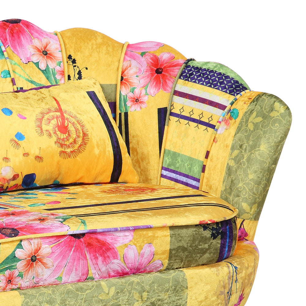 fabric-gold-patchwork-2-seat-daisy-accent-chair
