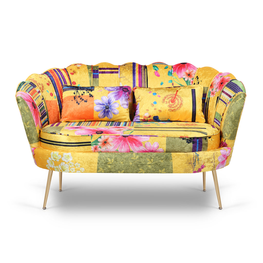 fabric-gold-patchwork-2-seat-daisy-accent-chair