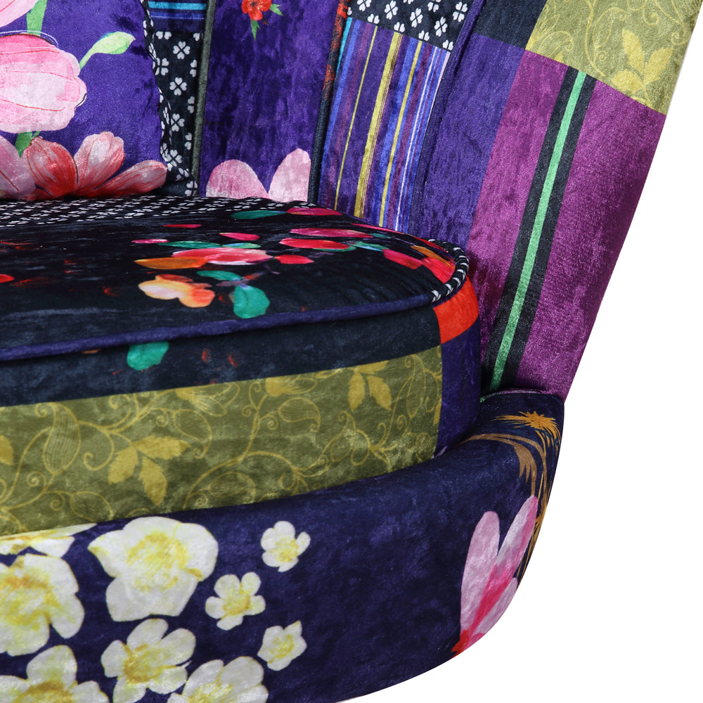 multicoloured-patchwork-fabric-2-seat-daisy-accent-chair
