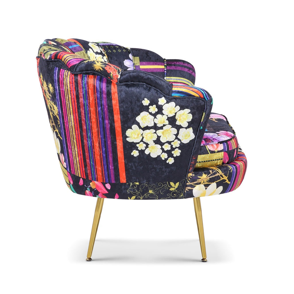 fabric-black-patchwork-2-seat-daisy-accent-chair