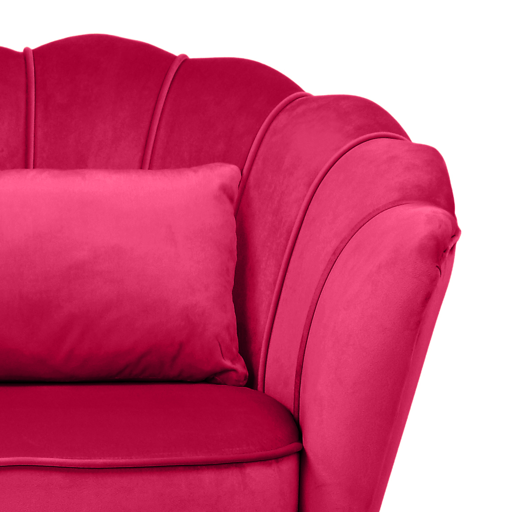 velvet-dark-pink-daisy-accent-chair